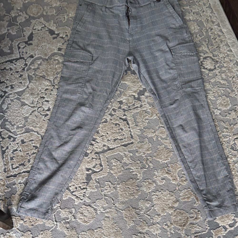 Gray Checkered Men's Joggers